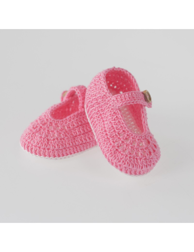 Sapatinhos crochet fucsia