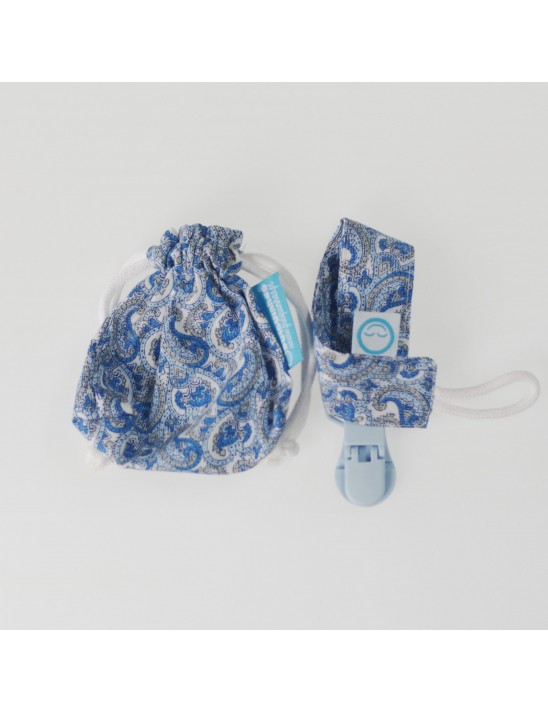 Porta-chuchas cornucopias azuis