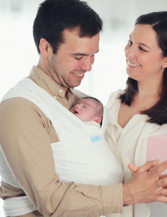 Sling wrap branco-pérola