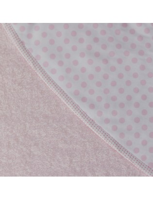 Toalha avental rosa bolas